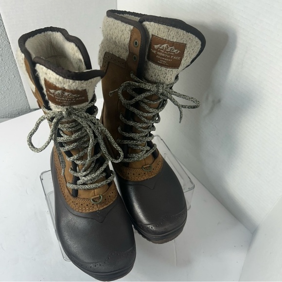 The North Face Women’s Suede Leather Duck Rain Boots Faux Fur Lined 8M - Picture 2 of 10